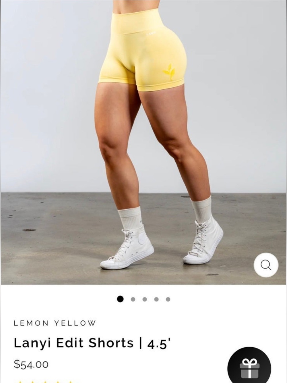 Lanyi Edit 4.5" Athletic Shorts - Lemon Yellow